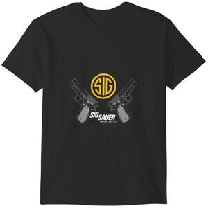 Sig Sauer Never Settle Firearms Brand Logo T-Shirt